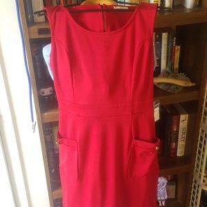 Adorable red dress with pockets!